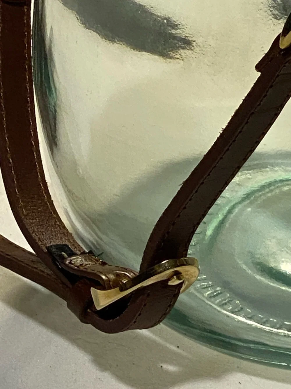 Massimo Dutti Brown Leather Strap with Leopard Accent